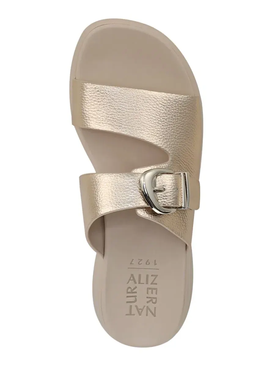 Сандалии-слайды с платформой Calista Naturalizer, Champagne Faux Leather — изображение 4 из 5