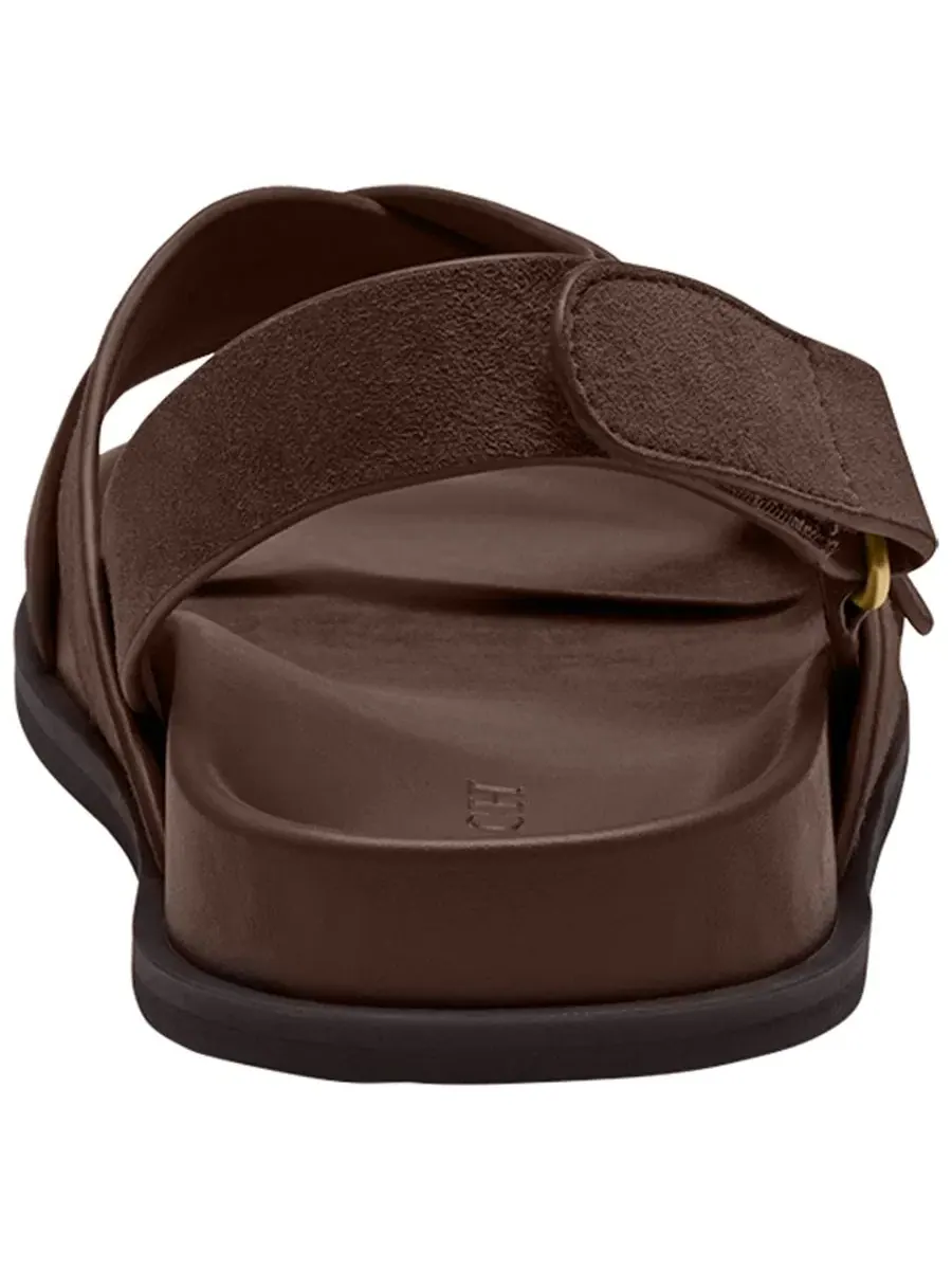 Сандалии с перекрестными ремешками Sculpted C Criss Cross COACH — изображение 3 из 5, шоколадный