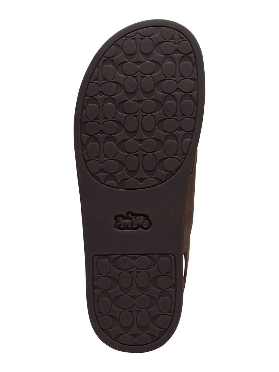 Сандалии с перекрестными ремешками Sculpted C Criss Cross COACH — изображение 5 из 5, шоколадный