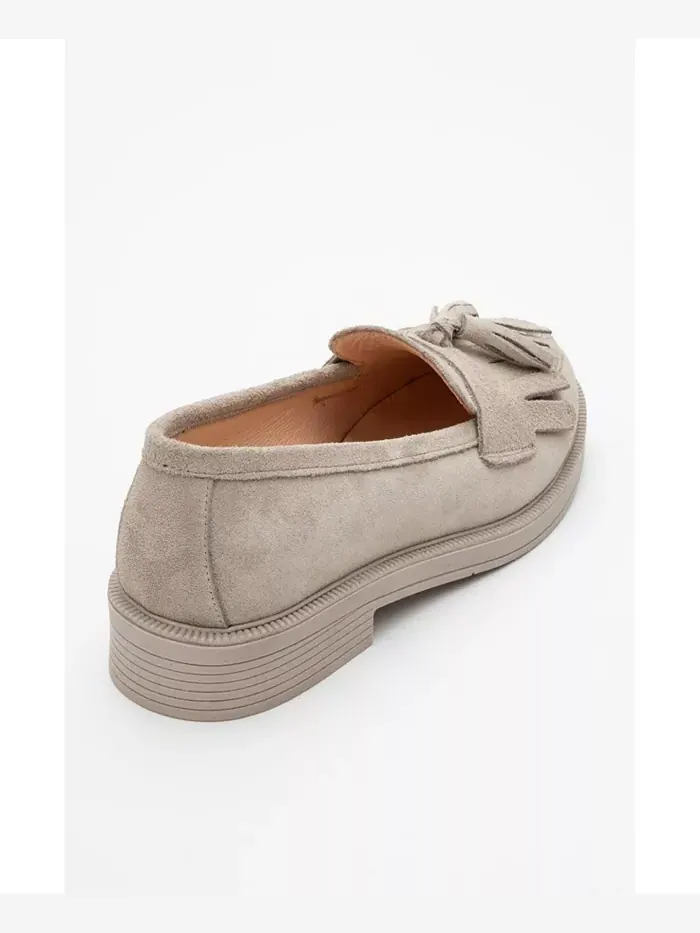 Милли Лоферы с кожаными кисточками Forever & Always Shoes — изображение 3 из 4, бежевый