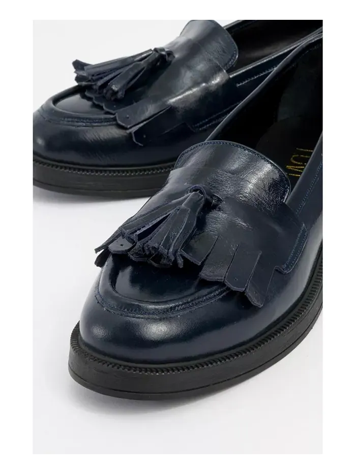 Милли Лоферы с Кожаными Кисточками Forever & Always Shoes — изображение 3 из 4, синий