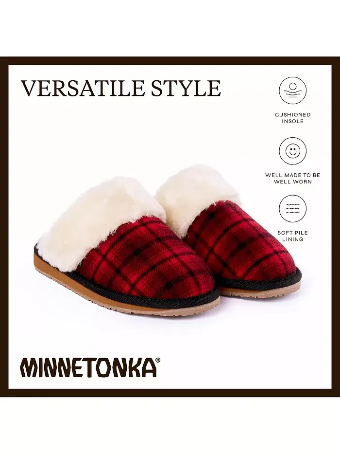 Женские уютные тапочки Carefree Scuff Minnetonka — изображение 5 из 7, красный
