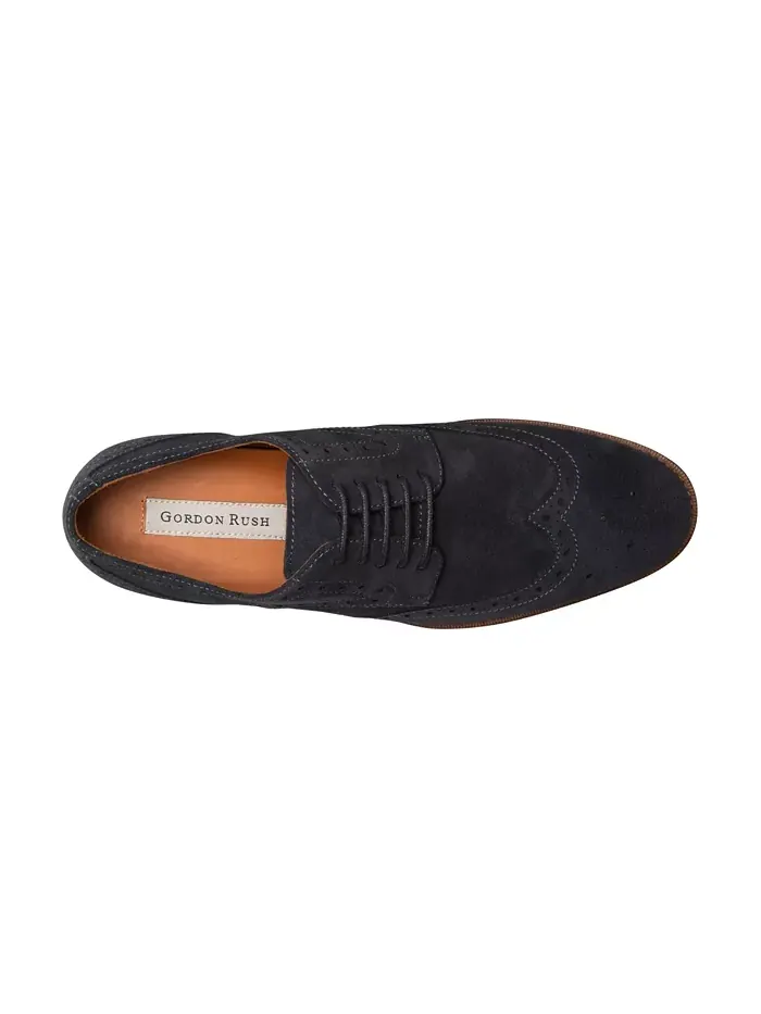 Мужские кожаные туфли Concord Dress Casual на шнуровке с крылышком Gordon Rush — изображение 2 из 3, темно-синий