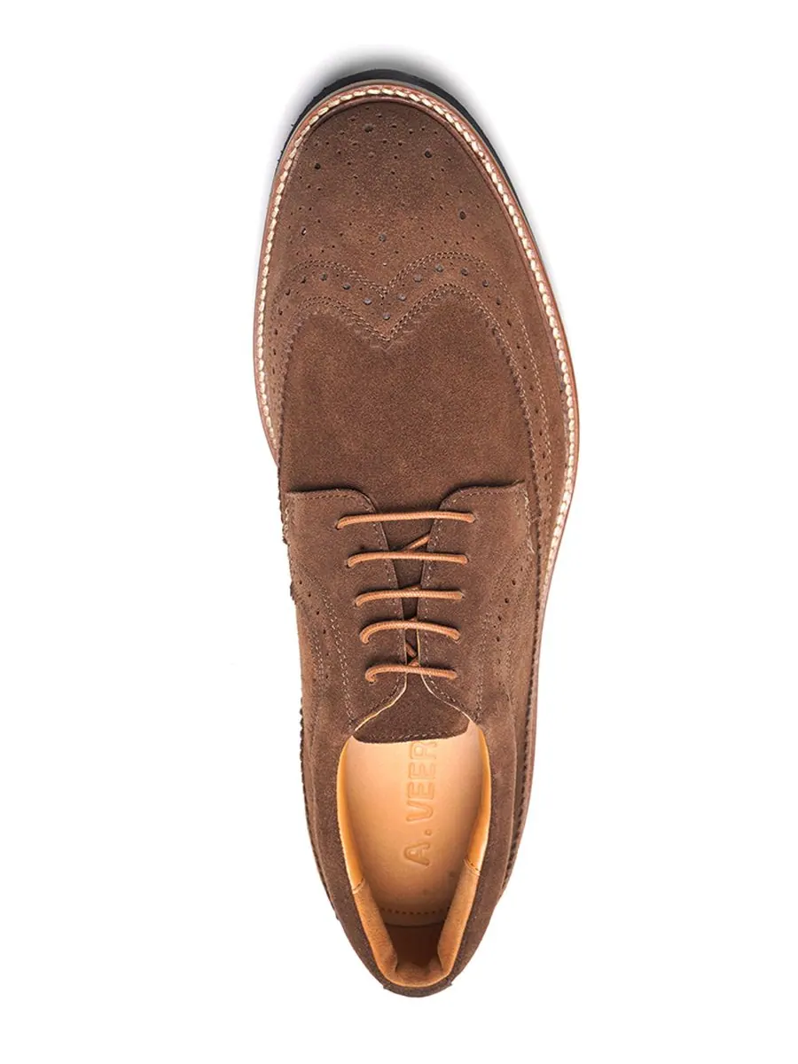 Мужские туфли Ellis Wingtip на шнуровке A Veer — изображение 4 из 6, табак