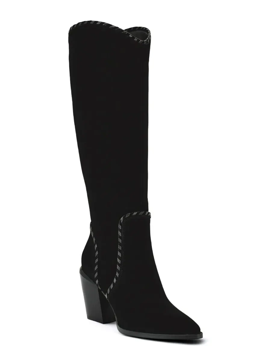Ботинки высокие с кнутом и каблуком-блок, модель Rosco Nine West — изображение 1 из 5, черный