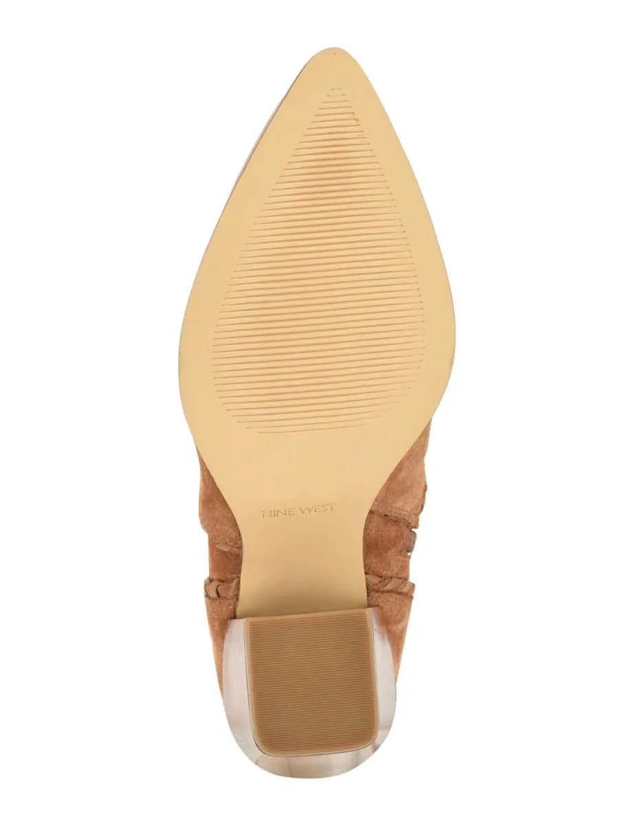 Ботинки высокие с декоративной строчкой Rosco Nine West, Dark Natural Suede — изображение 5 из 5