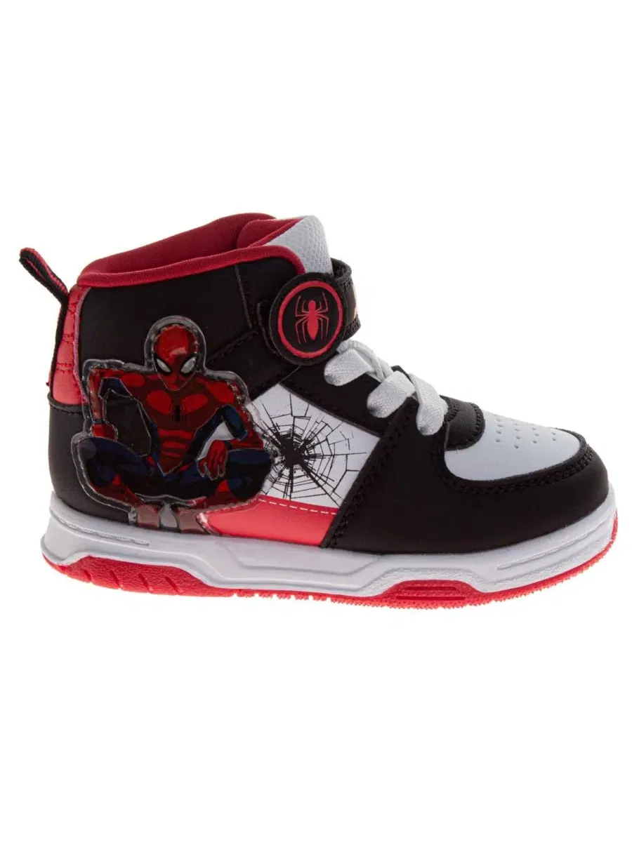 Высокие кроссовки с принтом Spider-Man, модель Marvel, бренд Spider-Man — изображение 2 из 5, черный красный