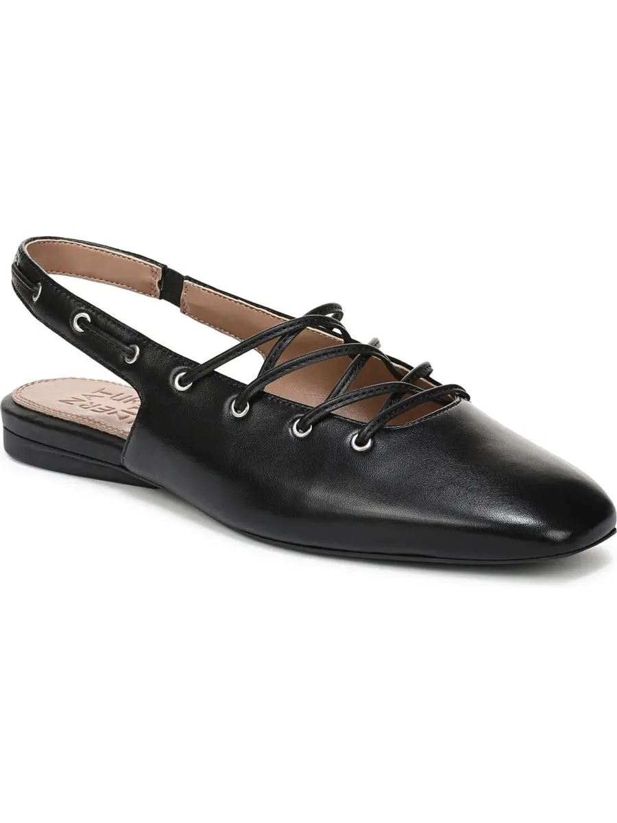 Женские балетки с кружевной шнуровкой Cove Slingback Flats Naturalizer — изображение 1 из 5, черный