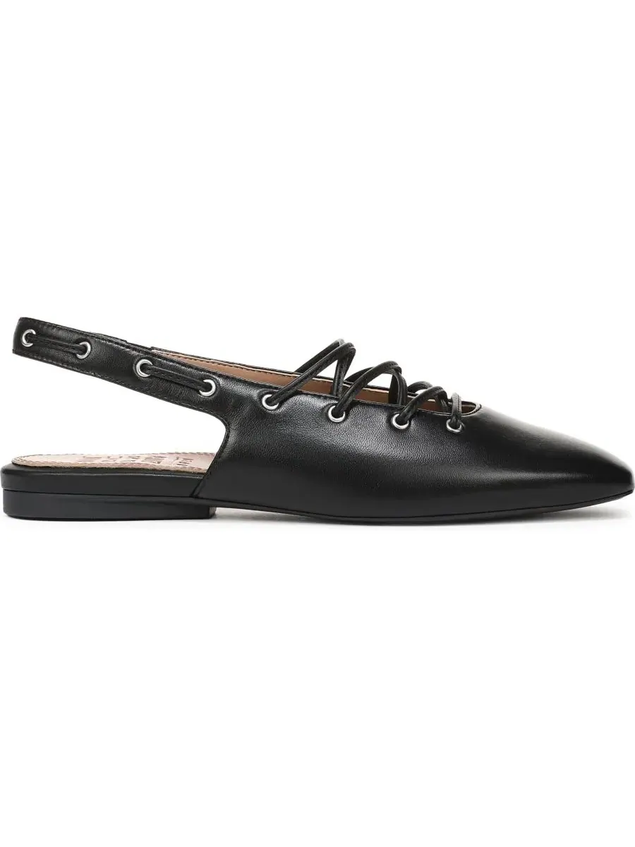 Женские балетки с кружевной шнуровкой Cove Slingback Flats Naturalizer — изображение 2 из 5, черный
