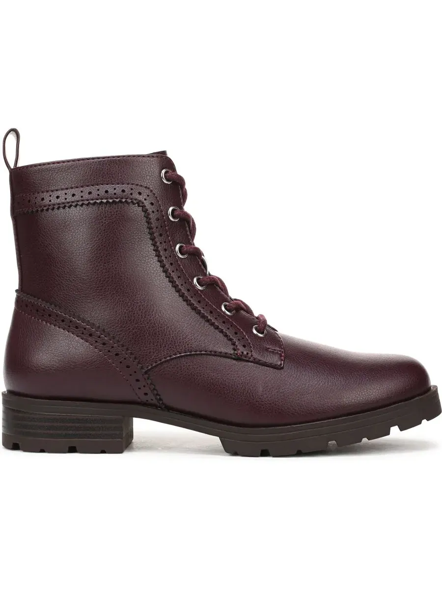Ботинки женские с блок-каблуком Lena Zip Lace-Up LifeStride, Chocolate Plum Faux Leather — изображение 2 из 5