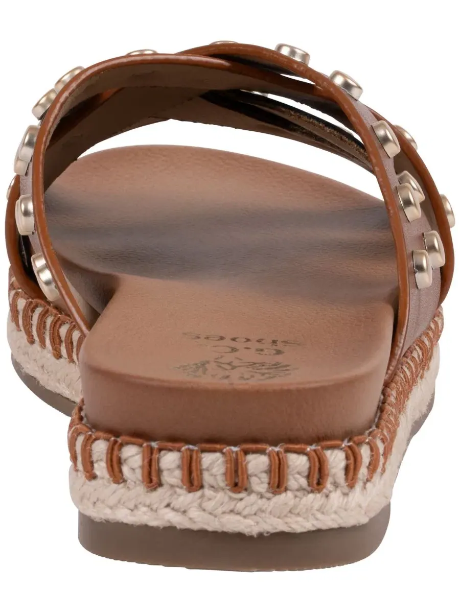 Сандалии-эспадрильи на платформе с шипами Loola GC Shoes — изображение 3 из 5, коричневый