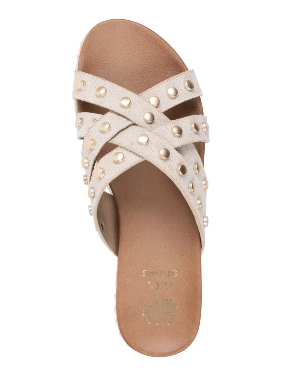 Босоножки-эспадрильи на платформе Loola Studded GC Shoes — изображение 4 из 5, прозрачный