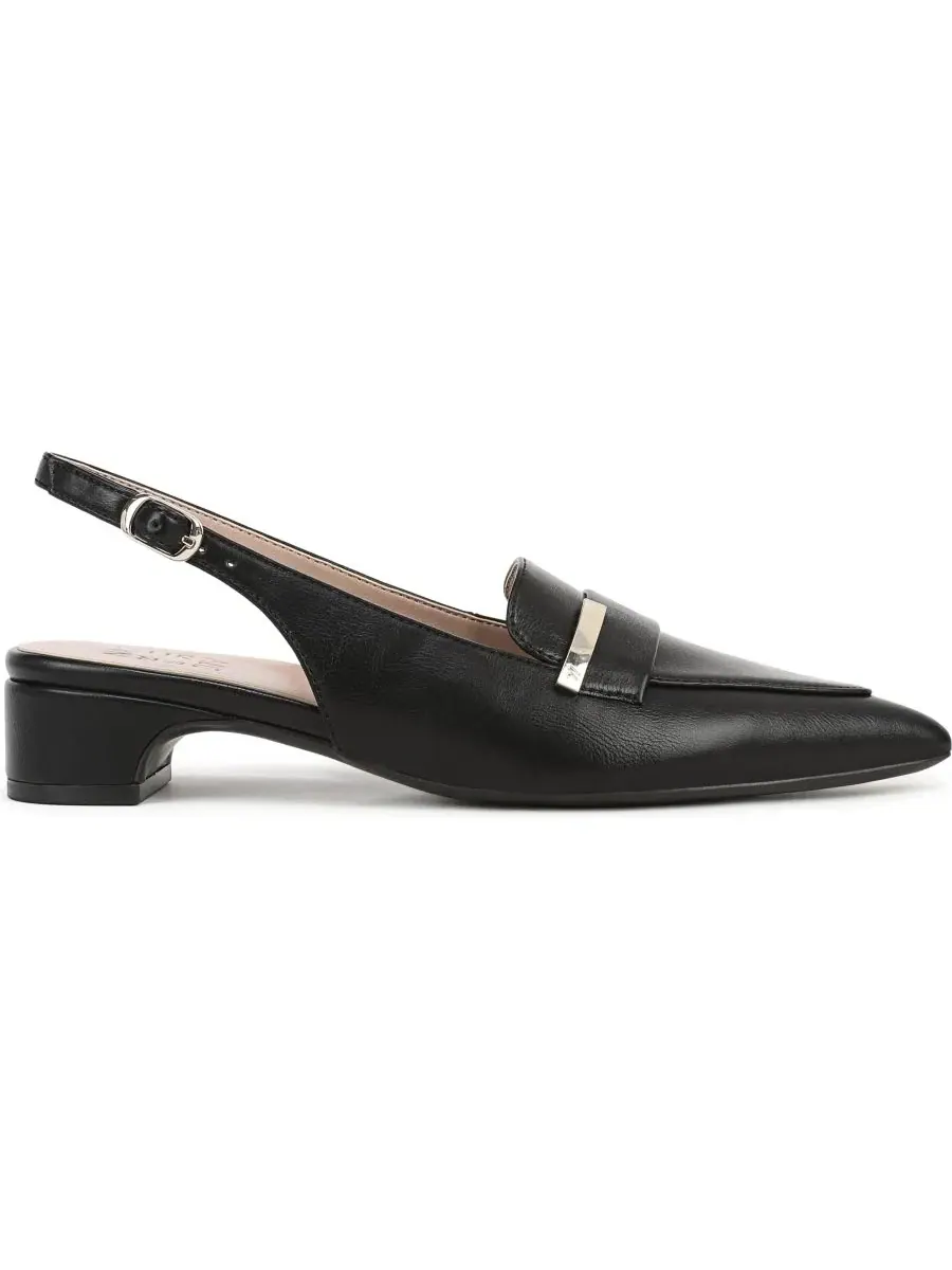 Туфли-лодочки с острым мысом и блок-каблуком Sloane Slingback Naturalizer — изображение 2 из 5, черный