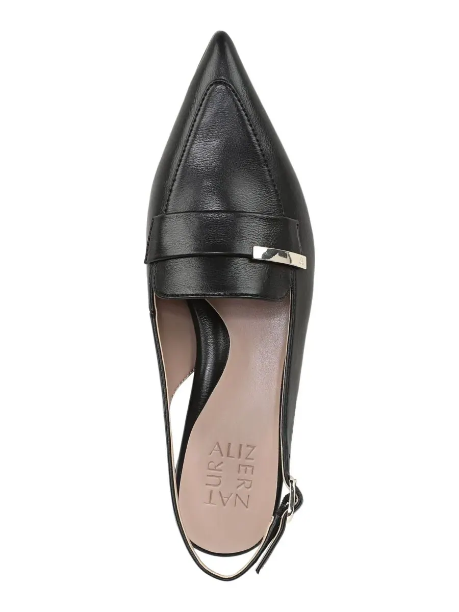 Туфли-лодочки с острым мысом и блок-каблуком Sloane Slingback Naturalizer — изображение 4 из 5, черный