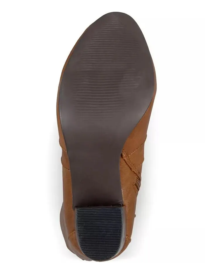 Женские сапоги Carver Block Heel до колена Journee Collection — изображение 2 из 6, бежевый