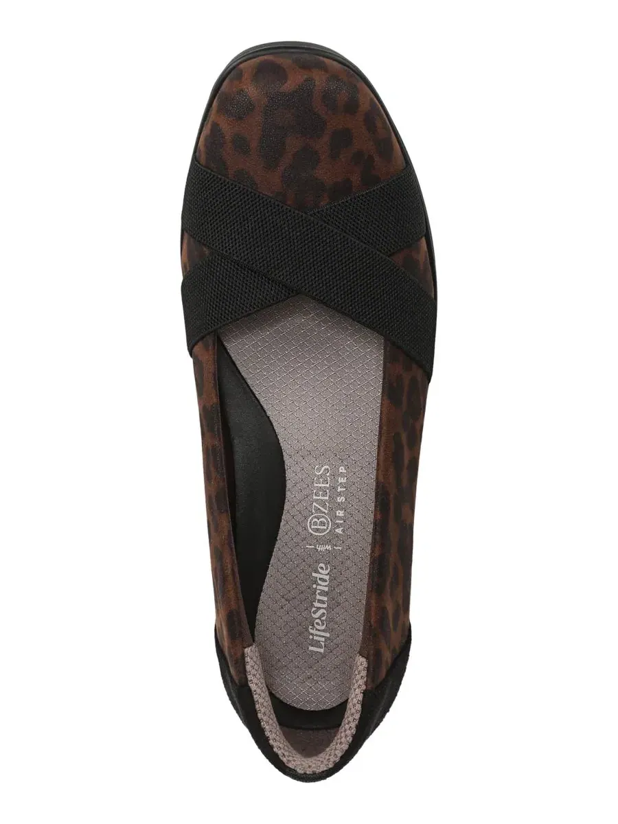 Балетки с перекрестными ремешками Fairleigh Slip-On LifeStride — изображение 4 из 5, коричневый