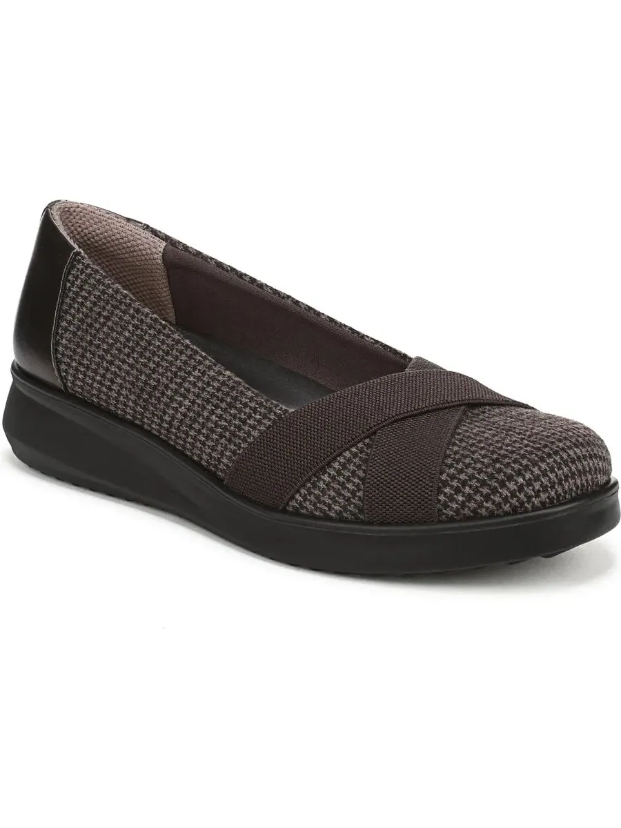 Балетки с перекрестными ремешками Fairleigh LifeStride, Dark Chocolate Houndstooth Polyester