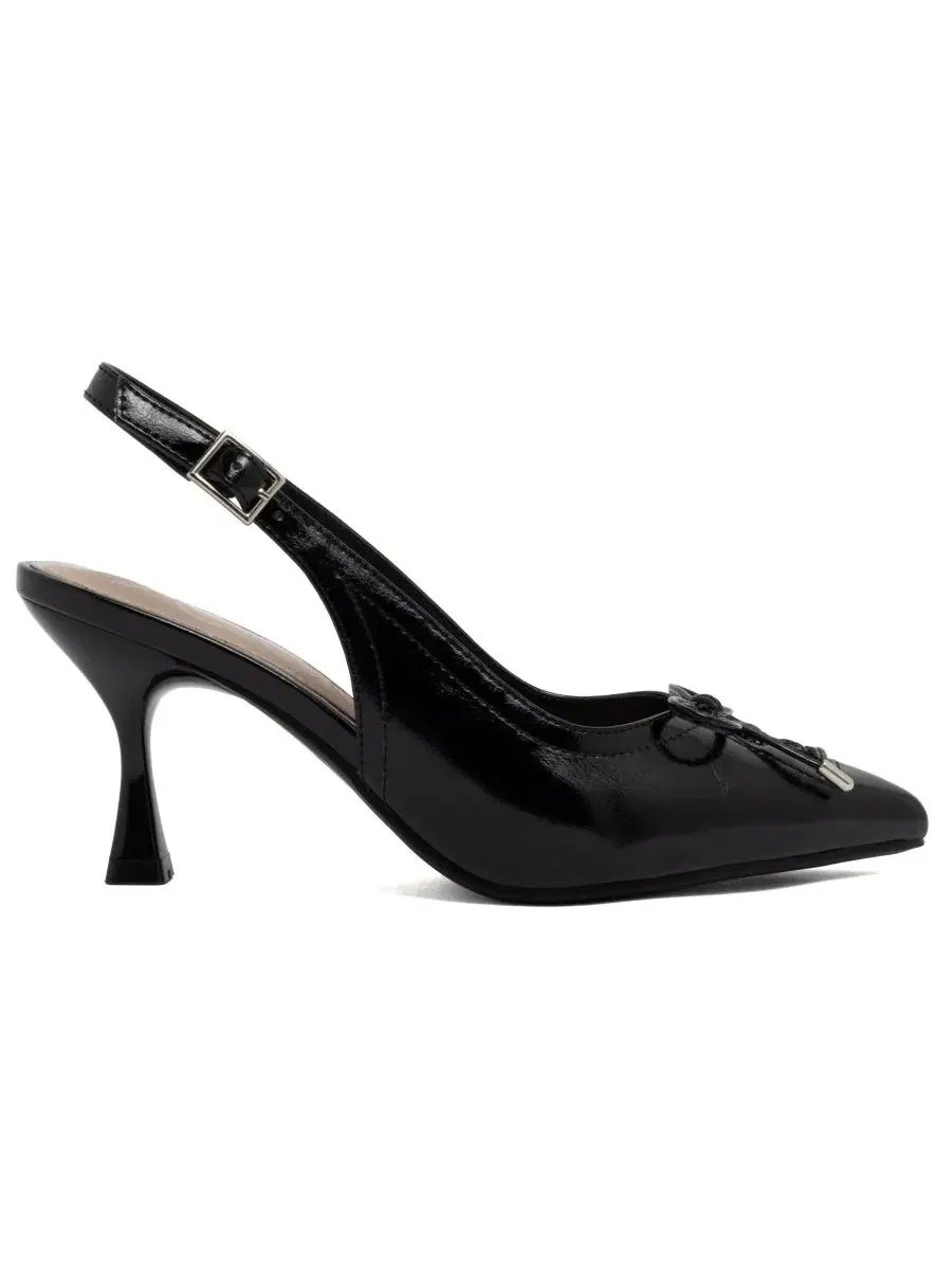 Туфли Sugar Dazzy Slingback Pointed Toe Pumps — изображение 2 из 5, черный