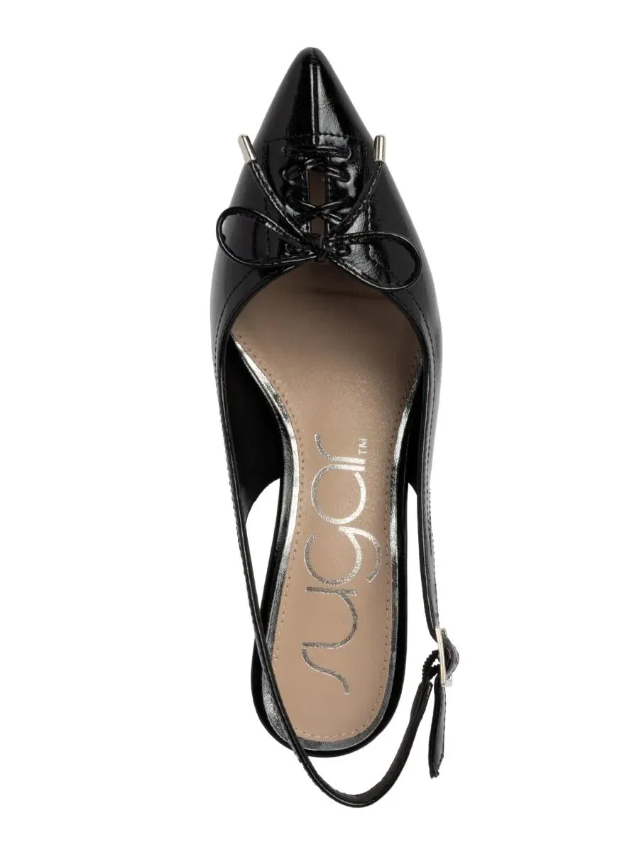 Туфли Sugar Dazzy Slingback Pointed Toe Pumps — изображение 4 из 5, черный