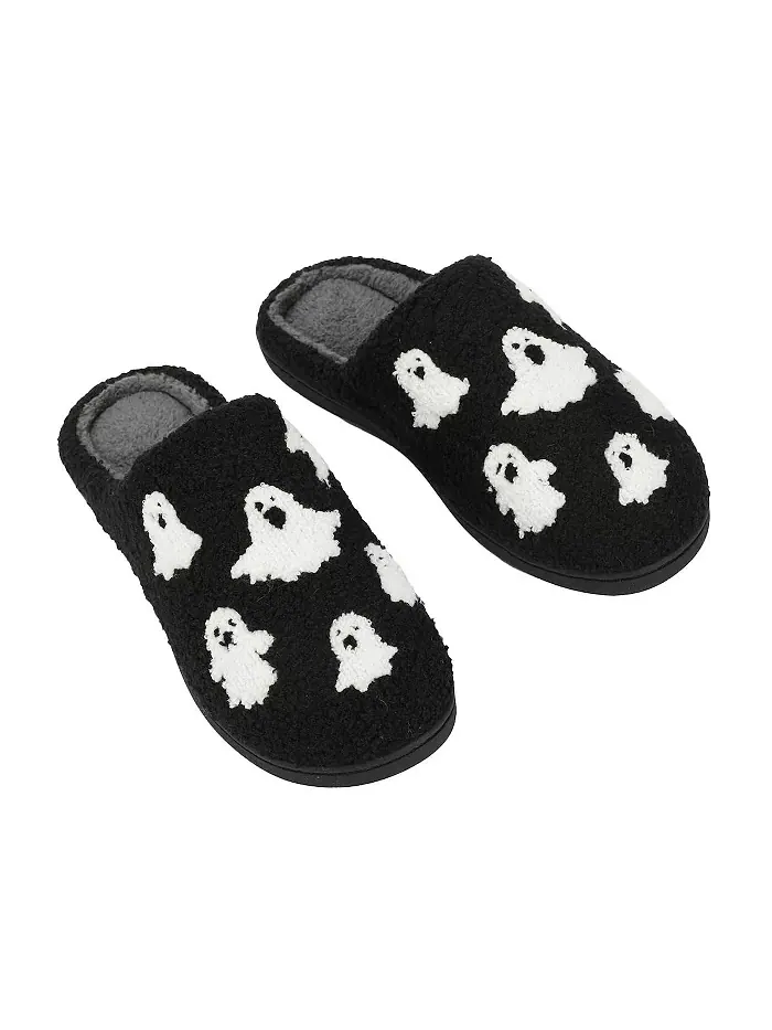 Мужские домашние тапочки Halloween Ghosts черные - L Generic