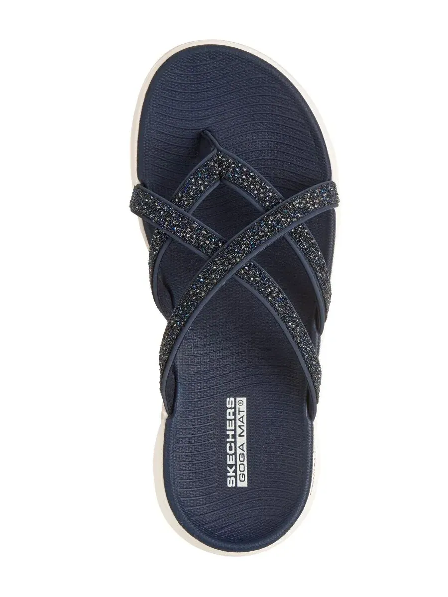 Женские сандалии с ремешками Skechers GO WALK Flex Sandal Starry Skies — изображение 5 из 6, темно-синий
