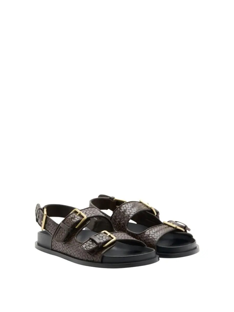 Сандалии с плетеными ремешками и пряжкой, модель Braided Buckle MANGO