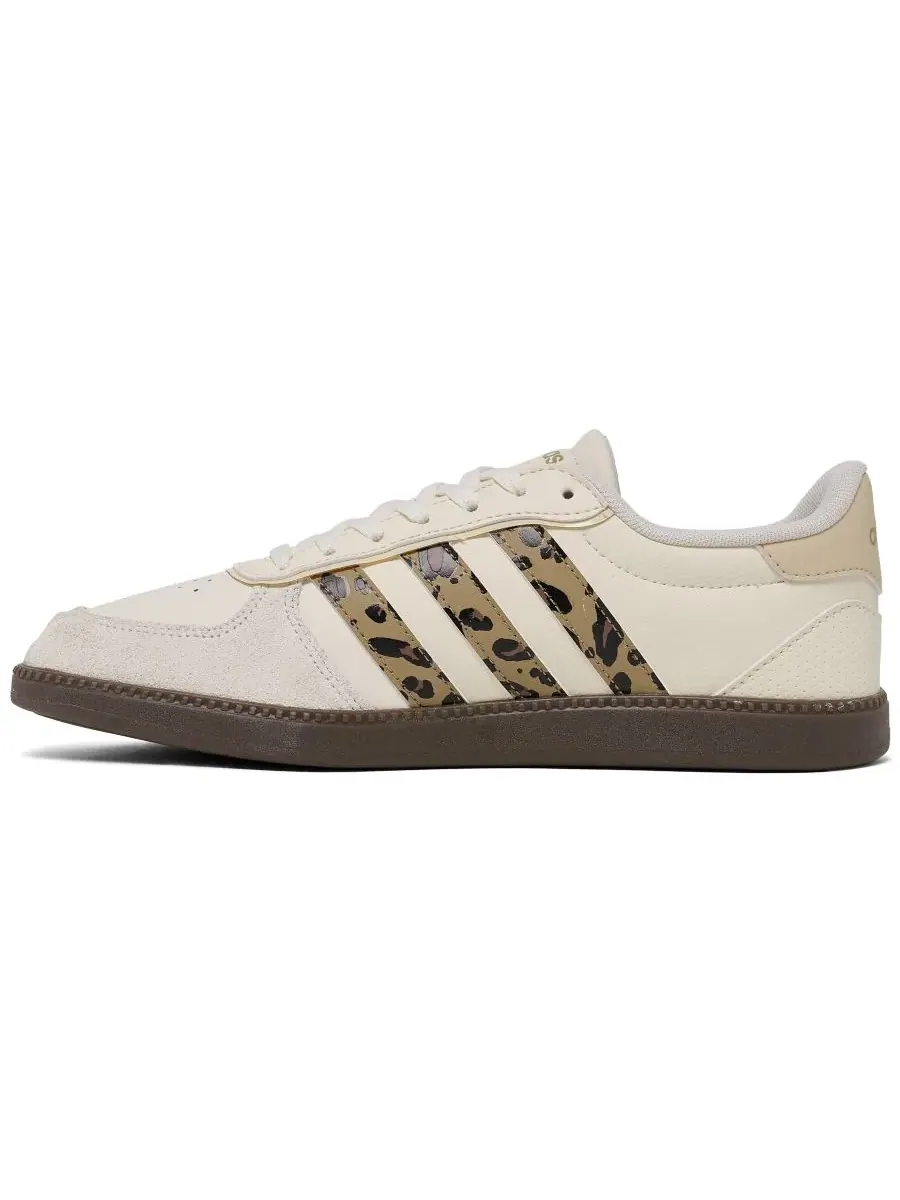 Кроссовки с кожаным верхом Break net Sleek Lifestyle Sneakers adidas — изображение 2 из 6, белый песочный
