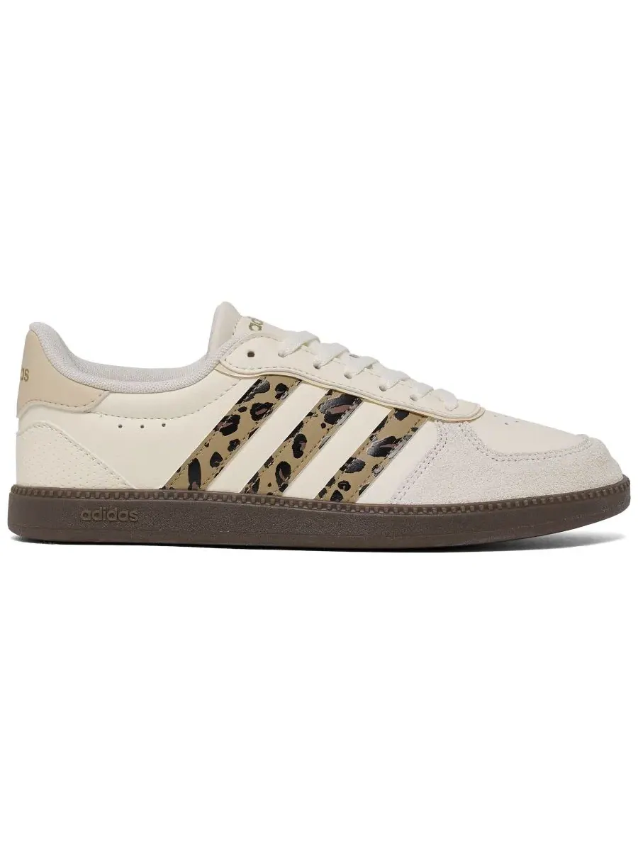 Кроссовки с кожаным верхом Break net Sleek Lifestyle Sneakers adidas — изображение 3 из 6, белый песочный