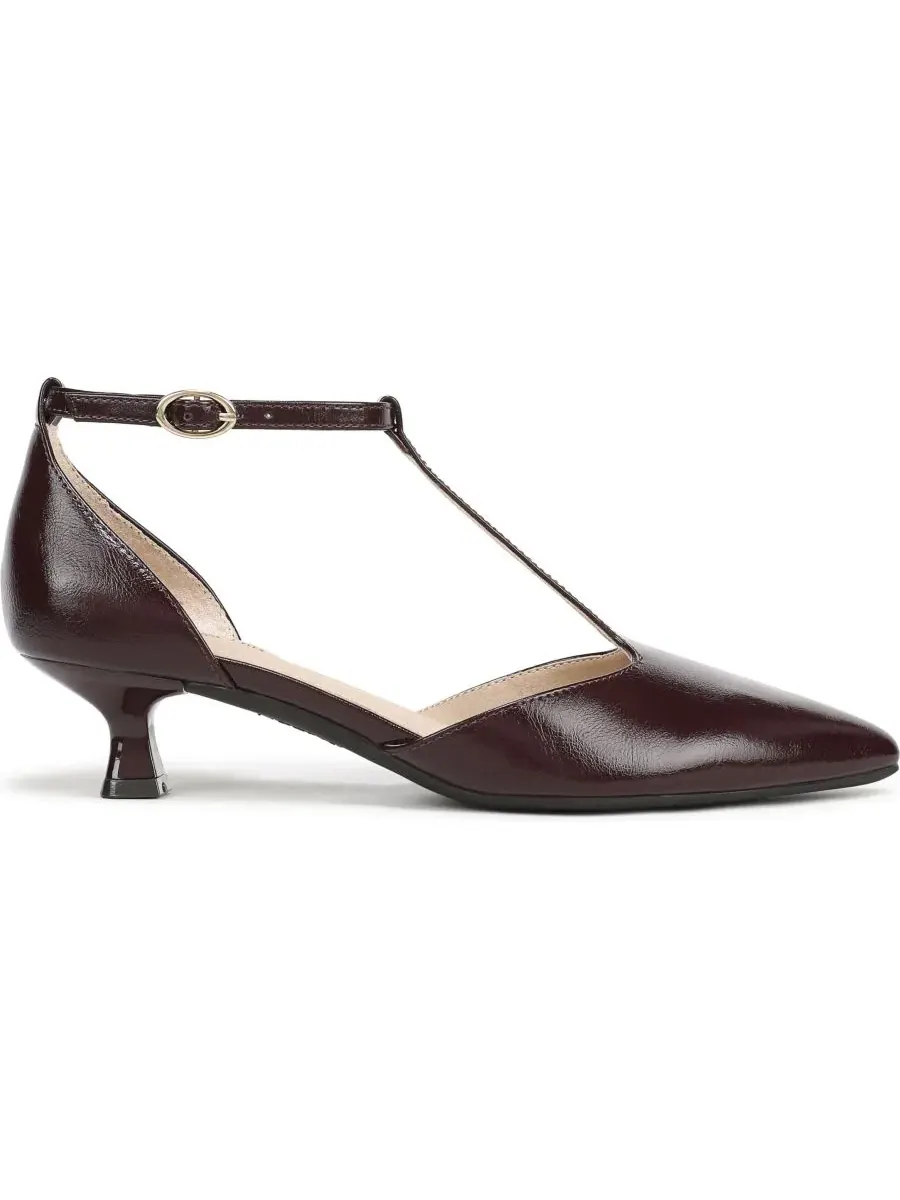 Туфли-лодочки с острым носком и низким каблуком LifeStride, Chocolate Plum Faux Patent Leather — изображение 2 из 5
