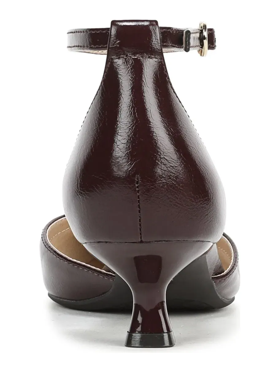 Туфли-лодочки с острым носком и низким каблуком LifeStride, Chocolate Plum Faux Patent Leather — изображение 3 из 5