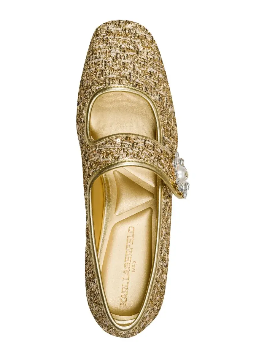 Туфли-лодочки Sabelle Mary Jane KARL LAGERFELD PARIS — изображение 4 из 5, золото