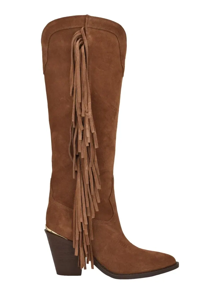 Женские казаки с бахромой Sashlee Western Fringe GUESS — изображение 2 из 5, коричневый