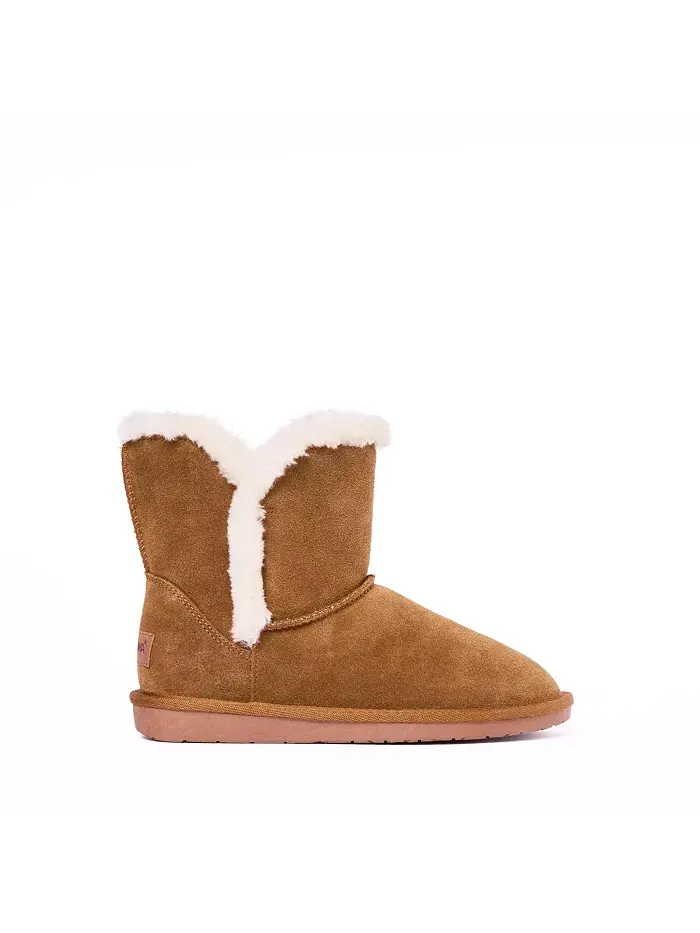Женские сапоги Mid-Calf из замши Milltown Minnetonka — изображение 5 из 7, бежевый/бежевый
