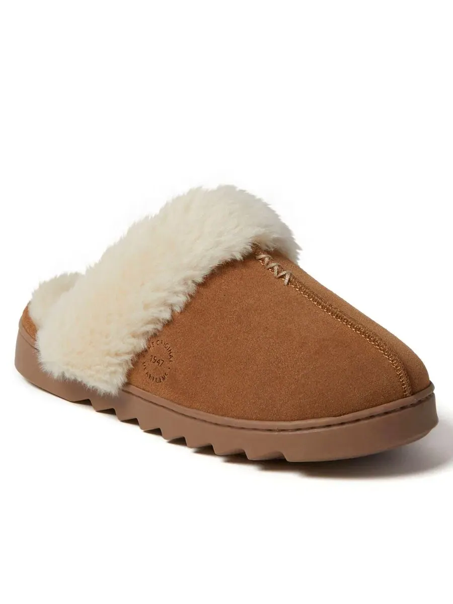 Домашние тапочки Helena Genuine Suede Scuff House Shoe Slipper Dearfoams