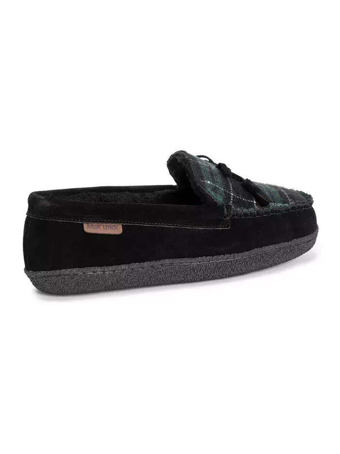 Мужские кожаные тапочки Talan Slipper, черные, размер 9 MUK LUKS — изображение 3 из 5, черный