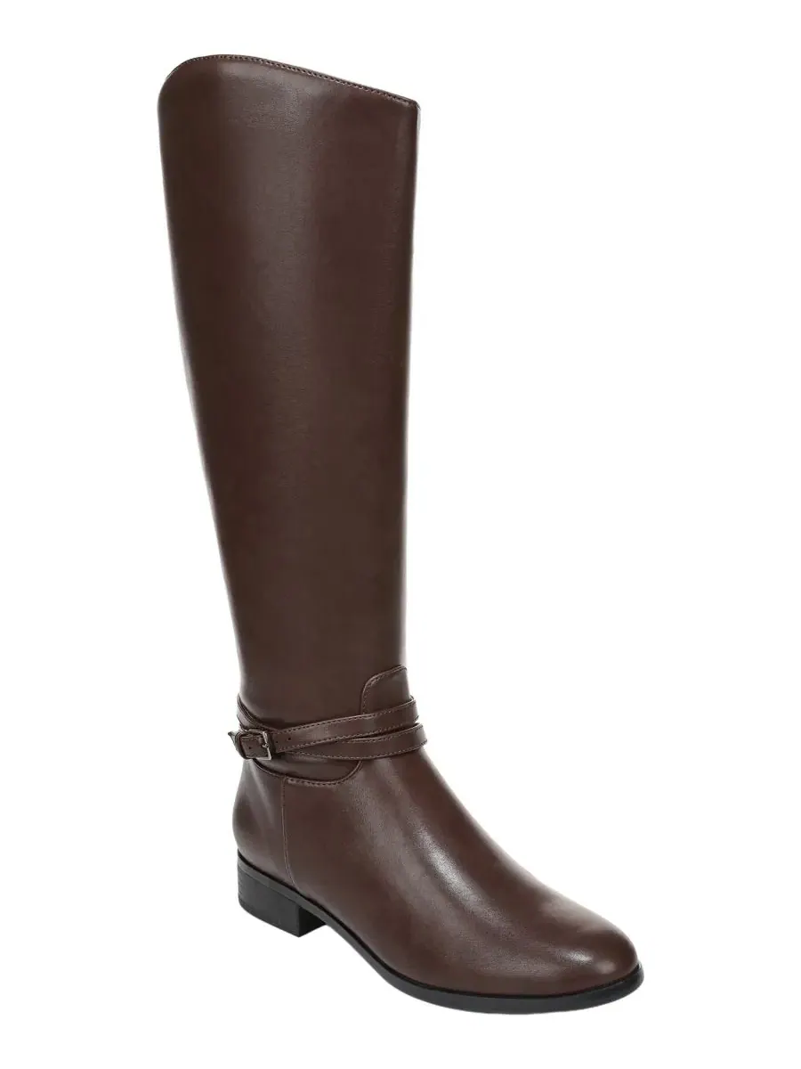 Ботинки женские с высоким голенищем Scout Wide Calf Riding Tall Block Heel LifeStride — изображение 1 из 5, темный коричневый