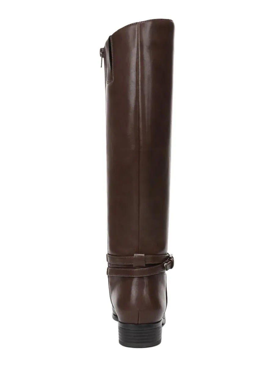 Ботинки женские с высоким голенищем Scout Wide Calf Riding Tall Block Heel LifeStride — изображение 3 из 5, темный коричневый