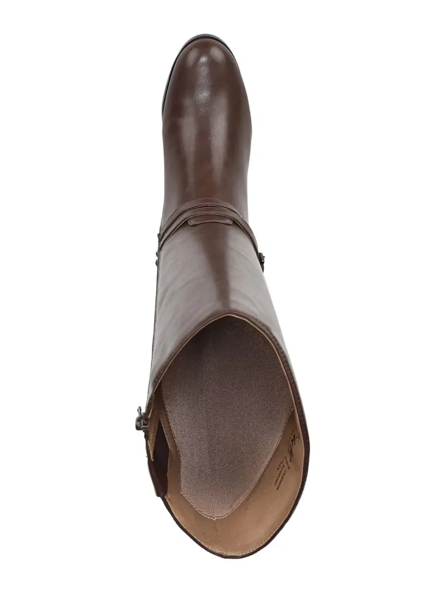 Ботинки женские с высоким голенищем Scout Wide Calf Riding Tall Block Heel LifeStride — изображение 4 из 5, темный коричневый