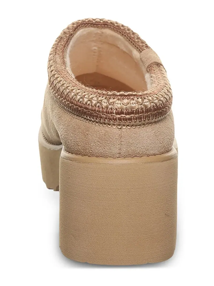 Женские мюли-клоги с каблуком-блоком BEARPAW — изображение 3 из 8, коричневый