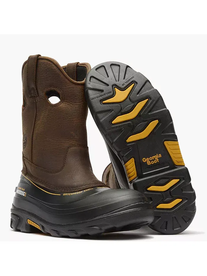Мужские рабочие резиновые сапоги Muddog Wellington Georgia Boot — изображение 2 из 7, коричневый