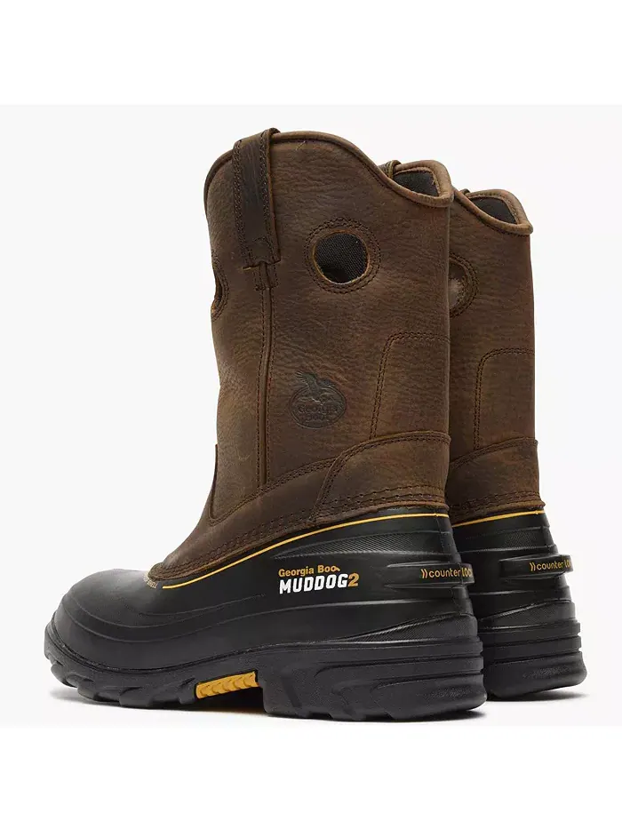 Мужские рабочие резиновые сапоги Muddog Wellington Georgia Boot — изображение 4 из 7, коричневый