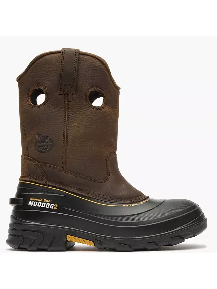 Мужские рабочие резиновые сапоги Muddog Wellington Georgia Boot — изображение 7 из 7, коричневый