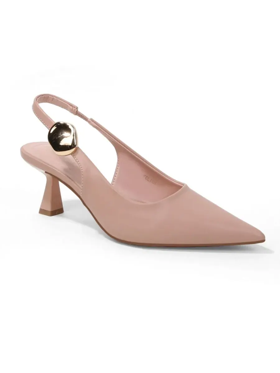 Туфли-лодочки Felina Pointed Toe Slingback Pumps с золотистым украшением BERNESS