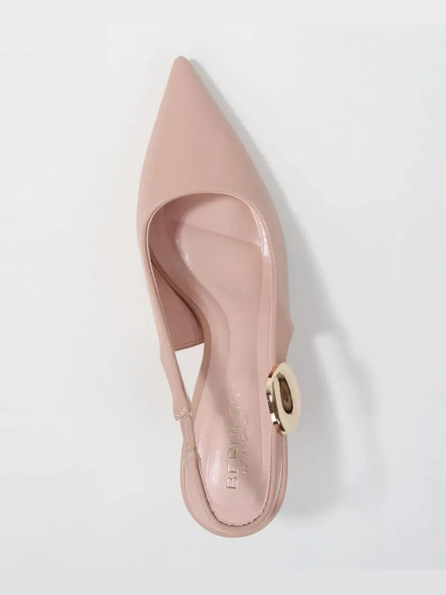 Туфли-лодочки Felina Pointed Toe Slingback Pumps с золотистым украшением BERNESS — изображение 4 из 11, бежевый