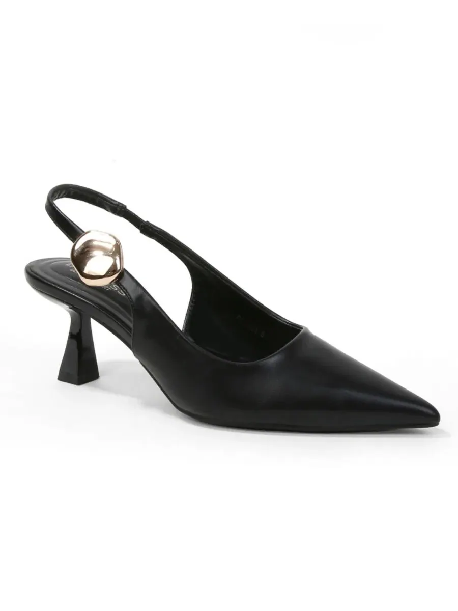 Туфли-лодочки Felina Pointed Toe Slingback Pumps with Gold Ornament BERNESS