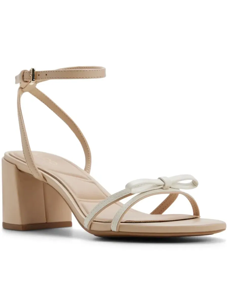 Босоножки на каблуке Boula Block Heel ALDO — изображение 1 из 5, бежевый