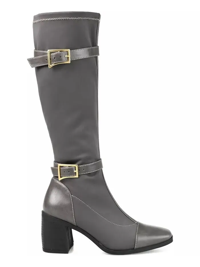 Женские сапоги Gaibree Extra Wide Calf до колена Journee Collection — изображение 2 из 9, серый