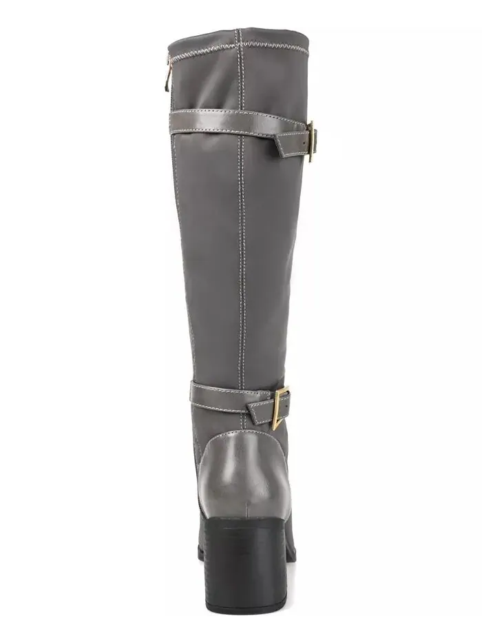 Женские сапоги Gaibree Extra Wide Calf до колена Journee Collection — изображение 3 из 9, серый