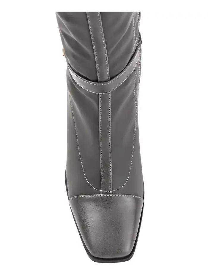 Женские сапоги Gaibree Extra Wide Calf до колена Journee Collection — изображение 4 из 9, серый