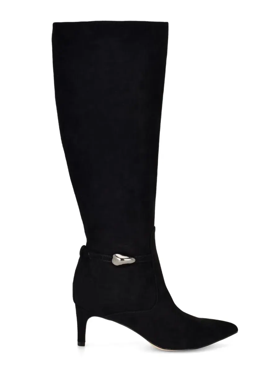 Ботинки Salla Suede Tall Kitten Heel Nine West — изображение 2 из 5, черный